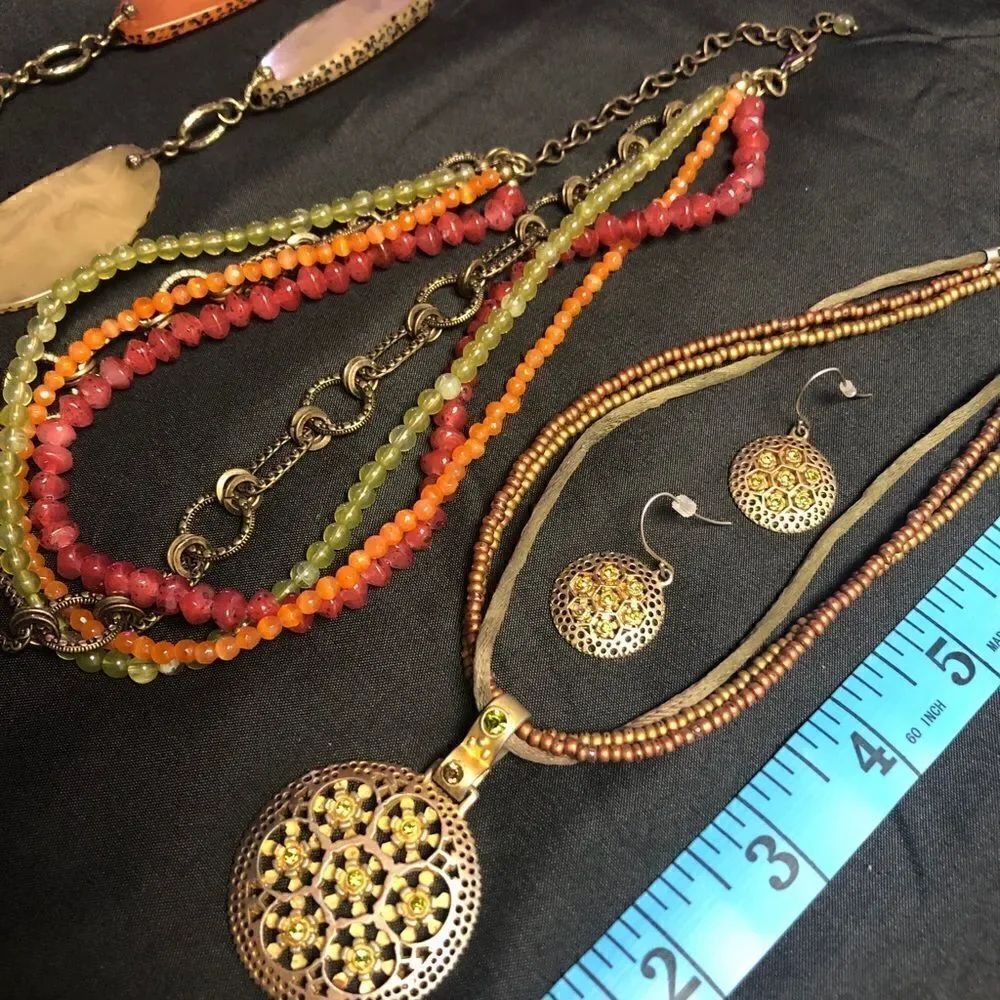 Brown tone necklaces